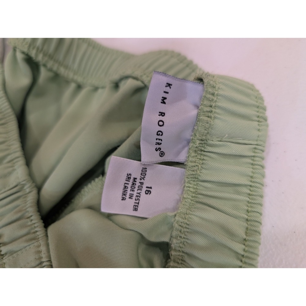 KIM‎ ROGERS Women's Size 16 Pull-On Pants Mint Green Polyester Elastic Waist - Picture 4 of 4